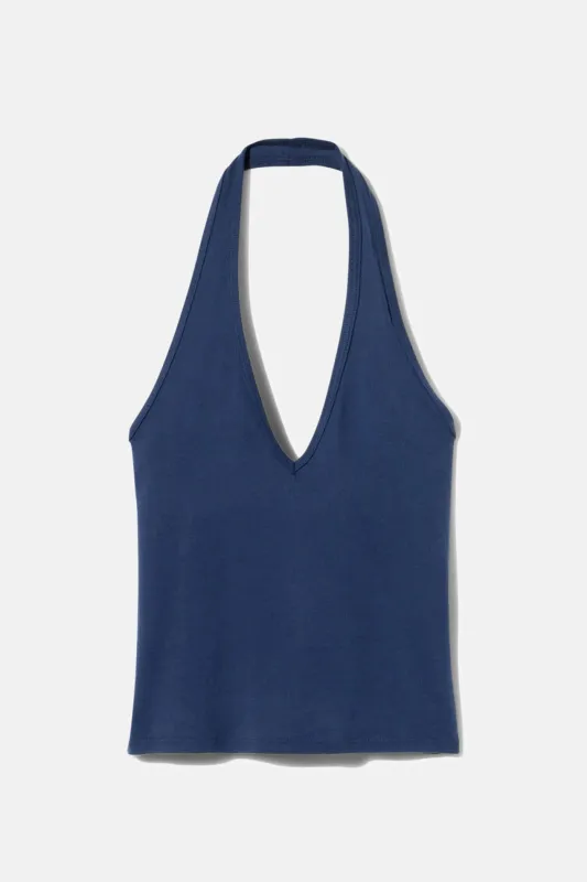 Britt Halter Top Admiral Blue made by Nili Lotan