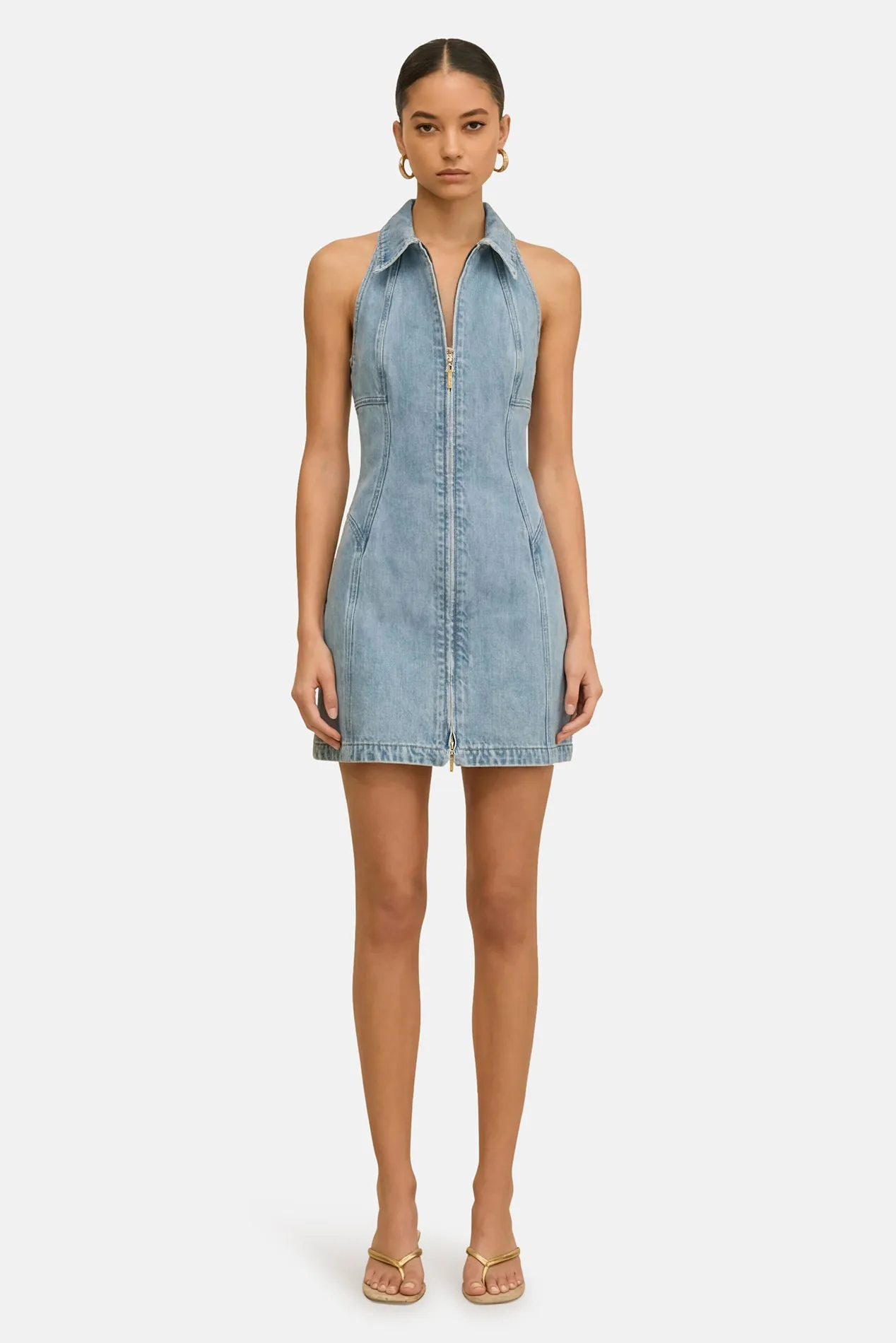 Charo Denim Dress Vintage Blue sold by Blue & Cream product image thumbnail 4