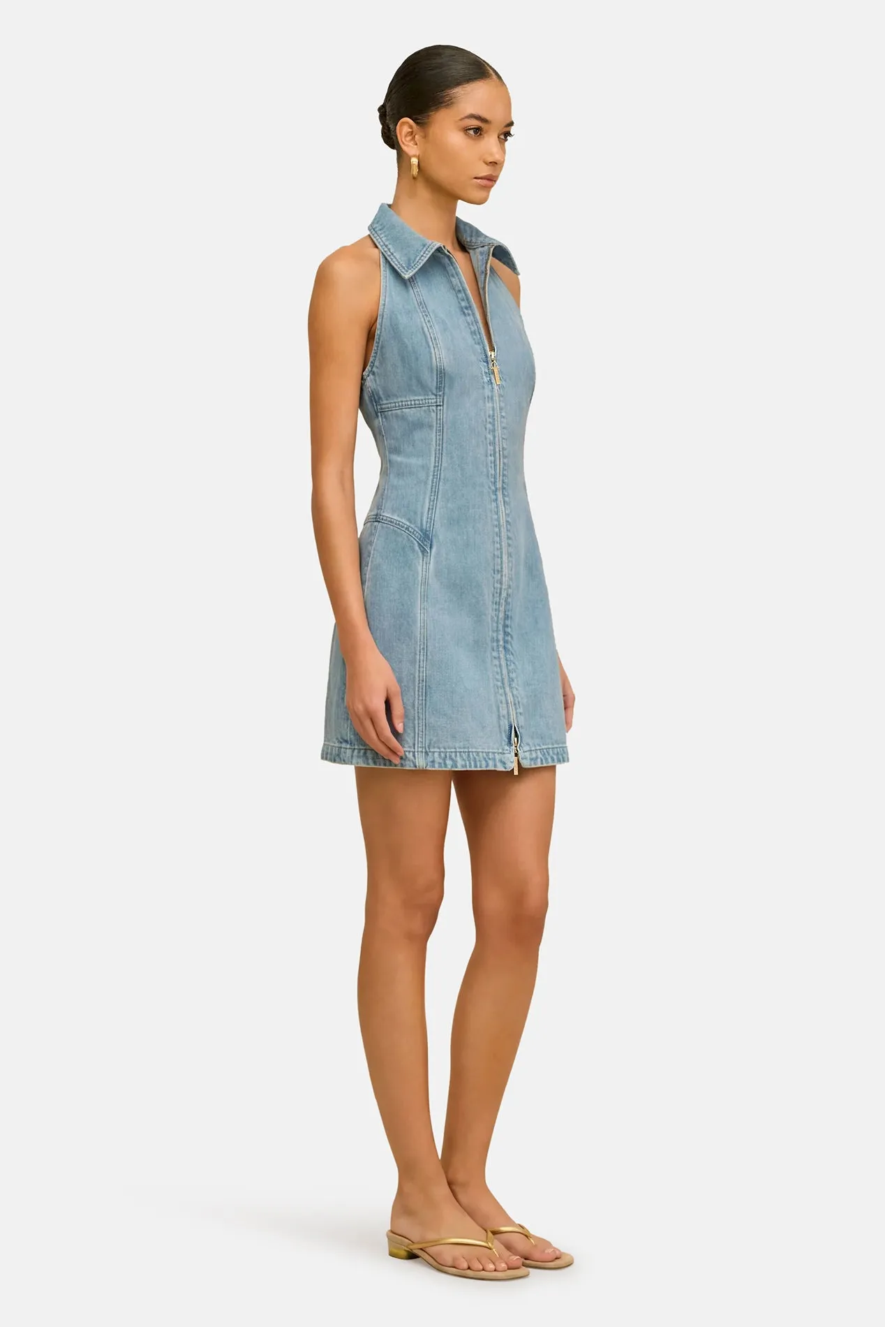 Charo Denim Dress Vintage Blue sold by Blue & Cream product image thumbnail 2