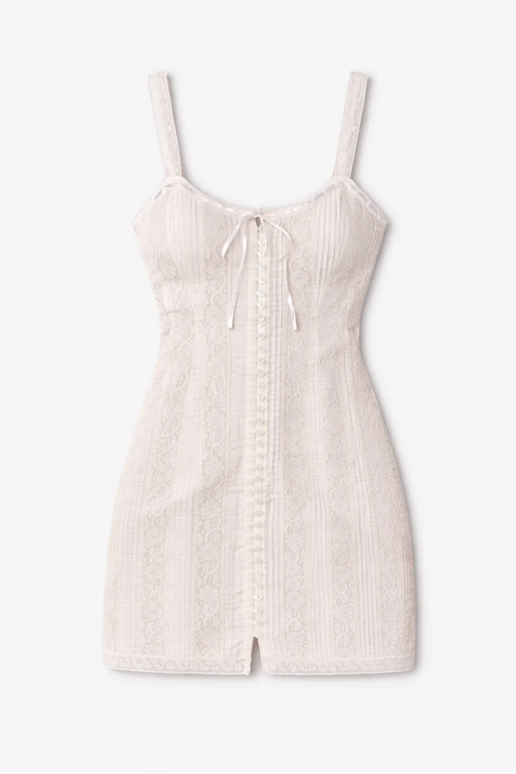 Aster Cotton Victorian Mini Dress White sold by Blue & Cream