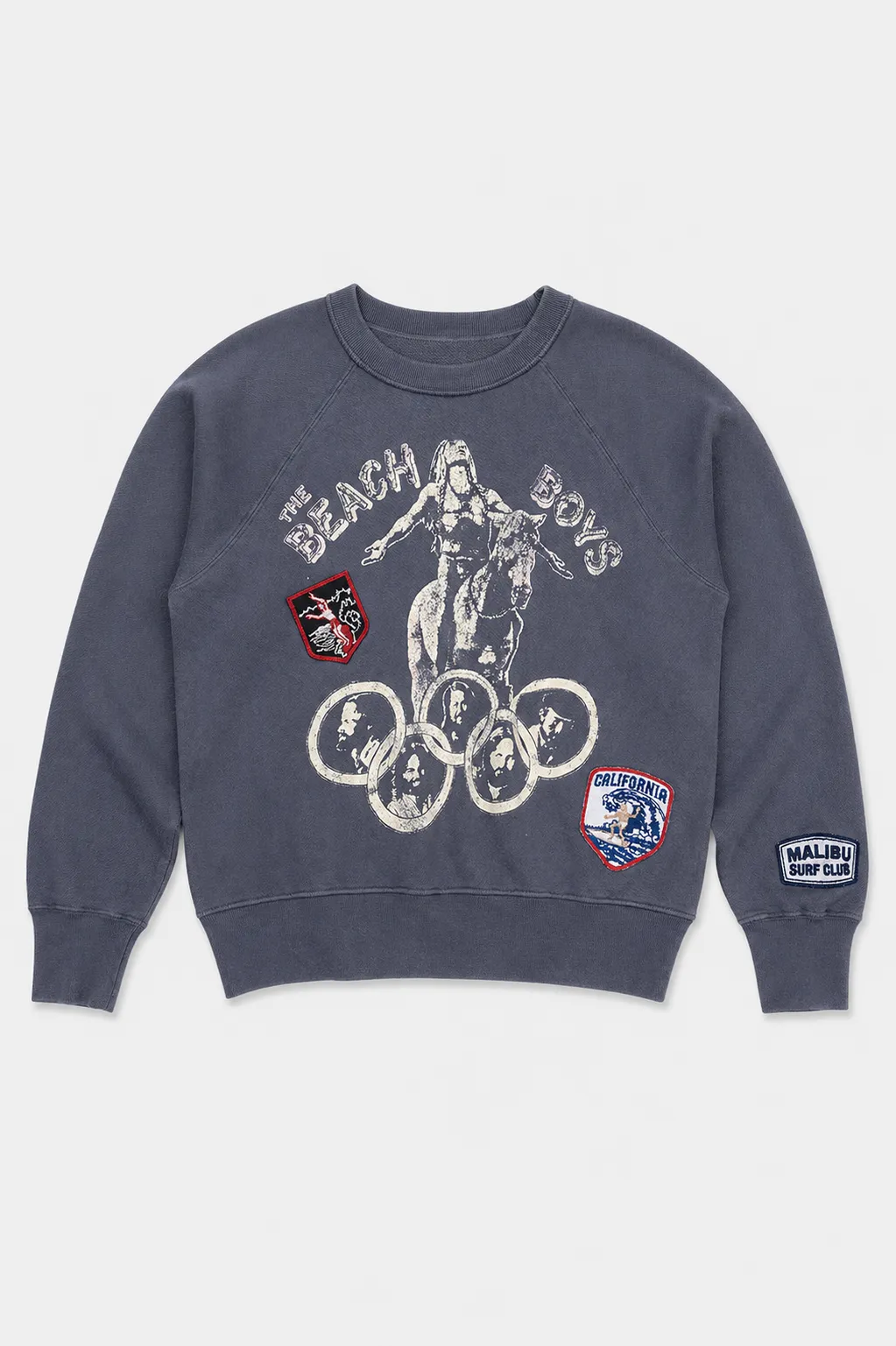 The Beach Boys Surf Club Shrunken Sweatshirt Vintage Navy sold by Blue & Cream