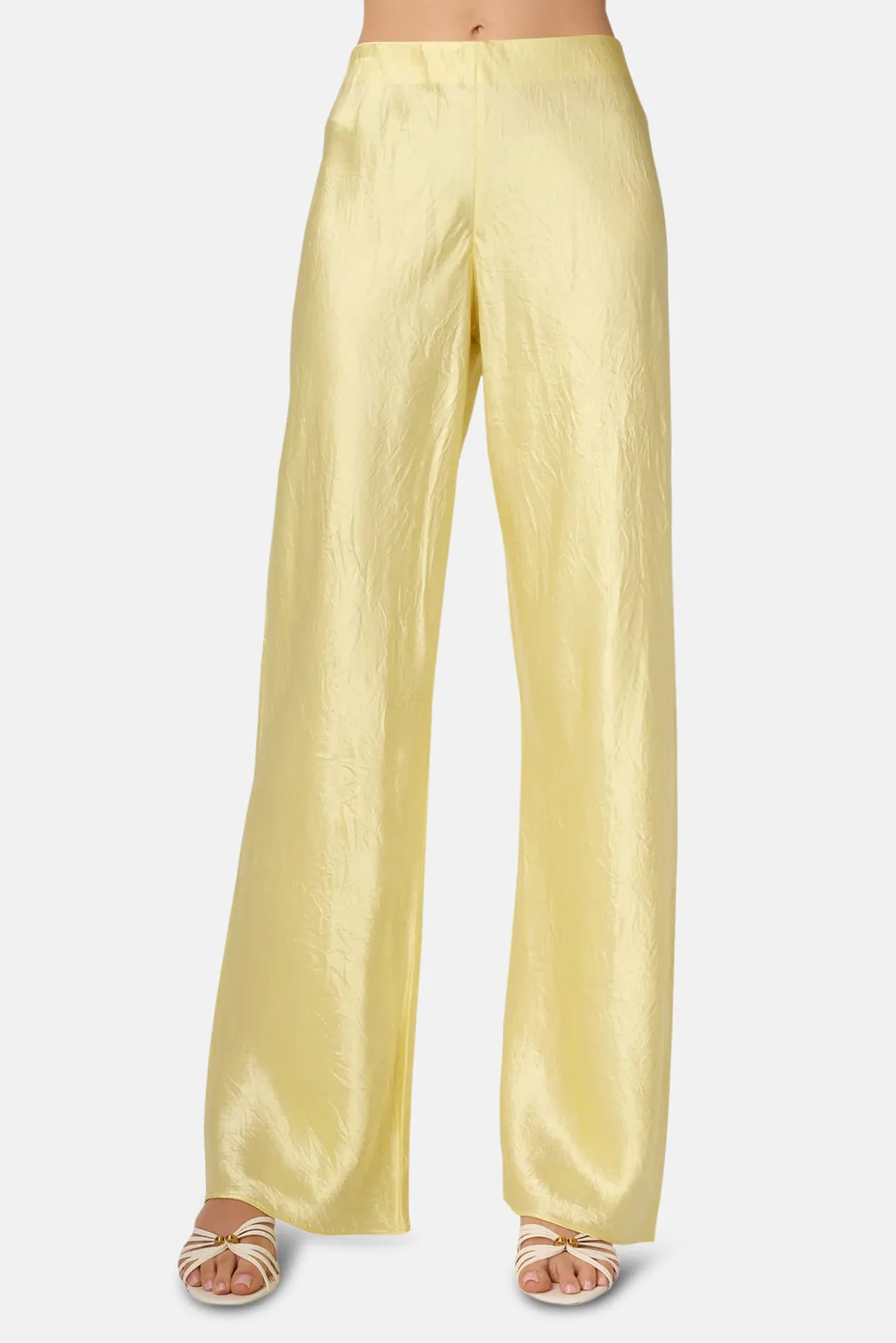 Bristol Mid Rise Crinkle Acetate Pant Buttercup sold by Blue & Cream