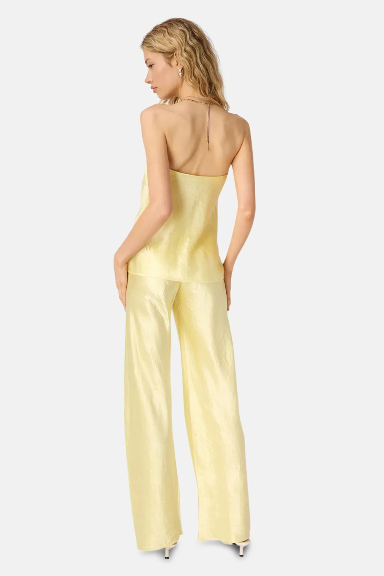 Bristol Mid Rise Crinkle Acetate Pant Buttercup sold by Blue & Cream product image thumbnail 3