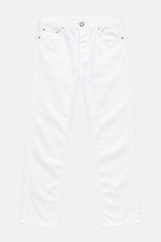 Bard Linen/Cotton Pant White made by Jacob Cohen