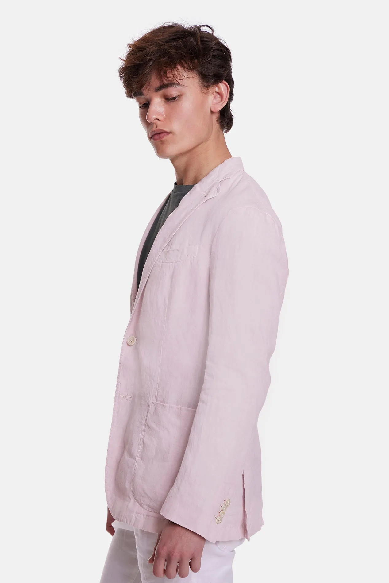 K Jacket In Linen Pink sold by Blue & Cream product image thumbnail 4