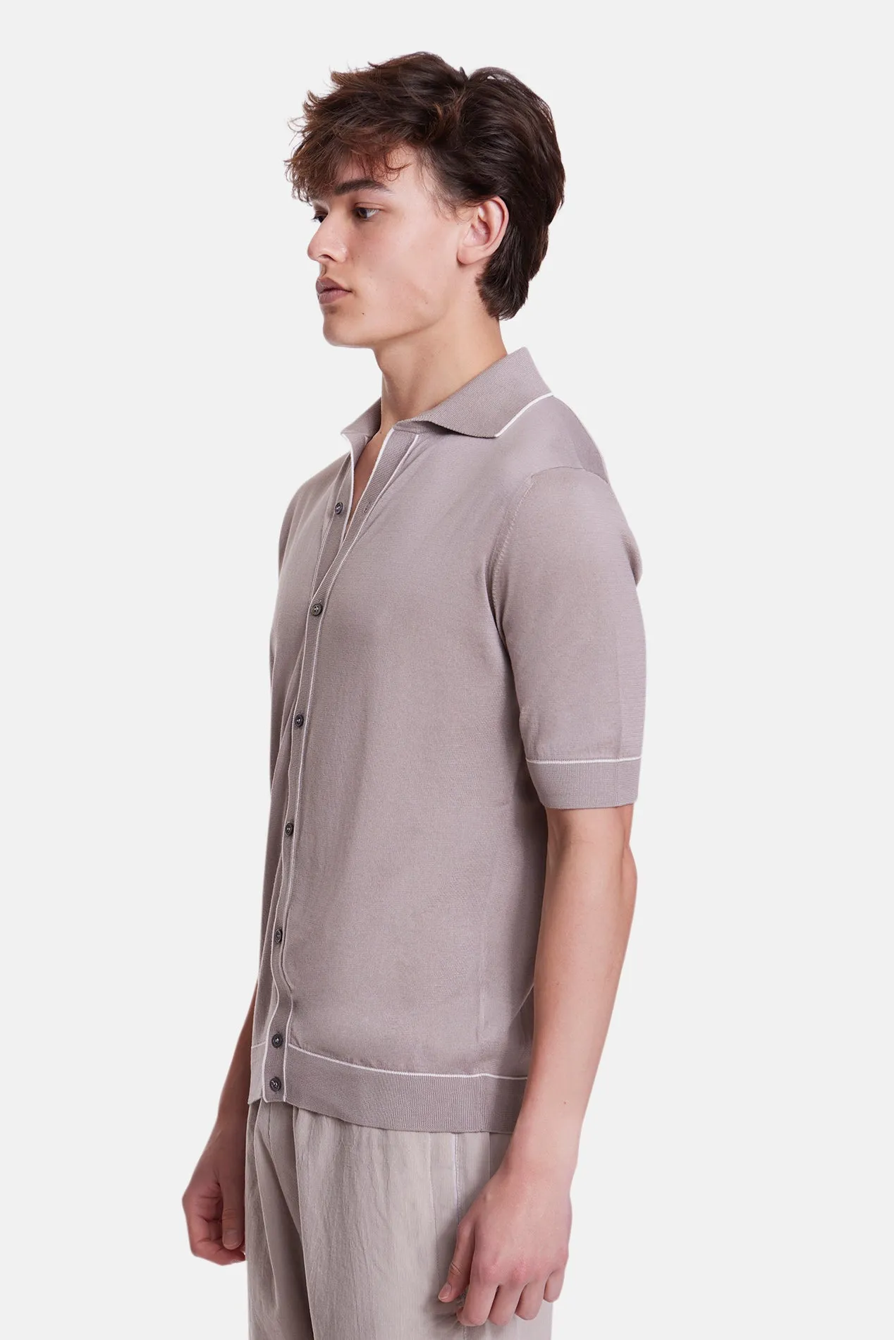 Sublime Cotton Shirt Taupe/White sold by Blue & Cream product image thumbnail 2