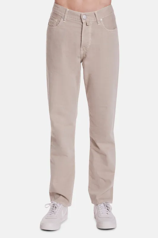 Edo Straight Fit Pant Taupe made by Jacob Cohen