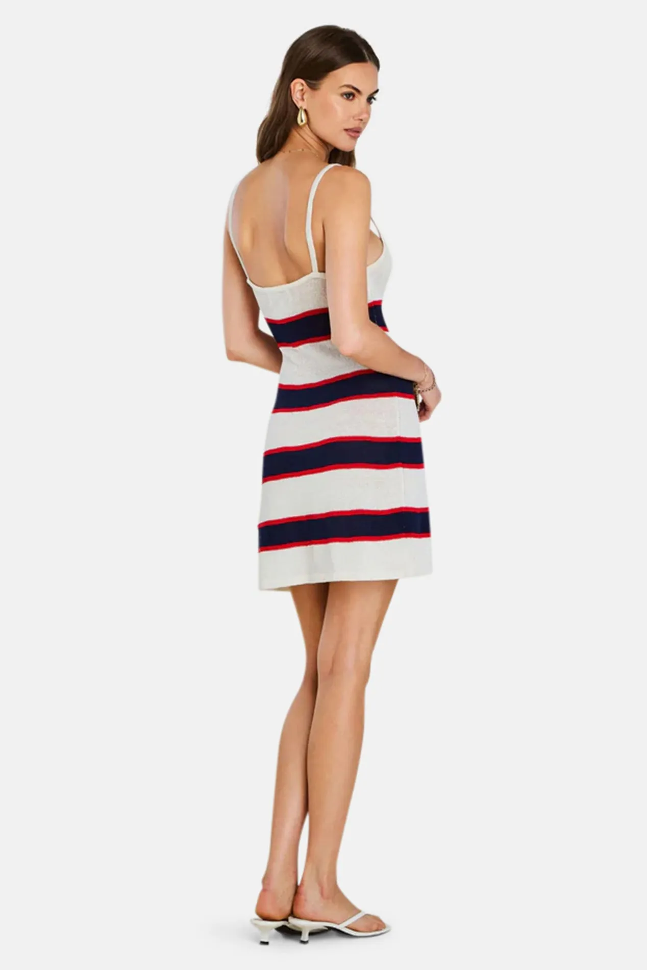 Azriel Knit Mini Dress Eggshell Stripe sold by Blue & Cream product image thumbnail 3