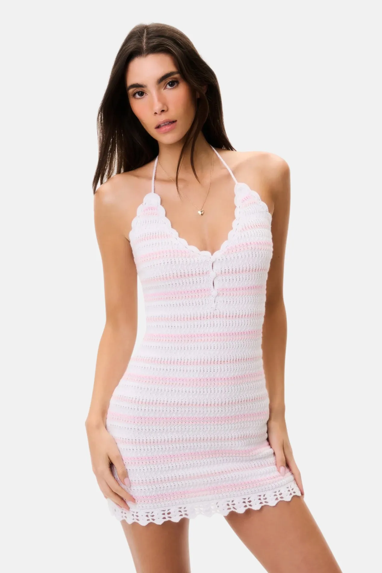 Lilibelle Cotton Crochet Mini Dress Marbella Stripe sold by Blue & Cream product image thumbnail 2