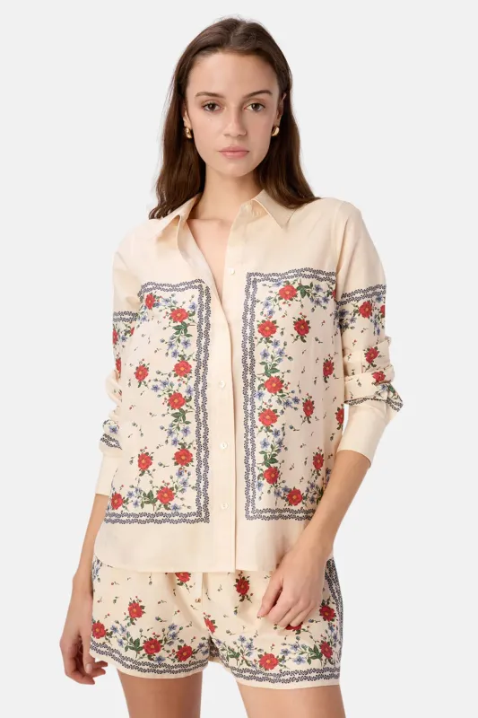 Rafella Silk Cotton Top Heirloom Bandana made by CAMI