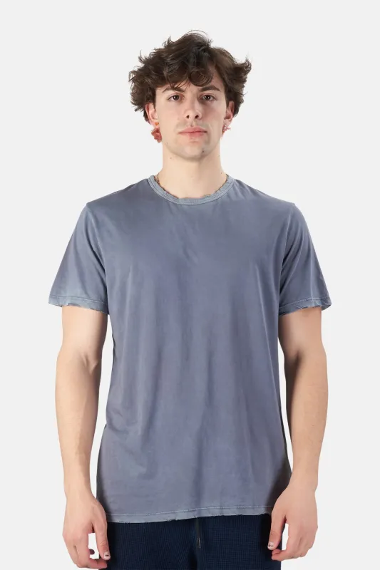 Classic Crewneck Tee Vintage Natural Blue w/Grinding made by Cotton Citizen