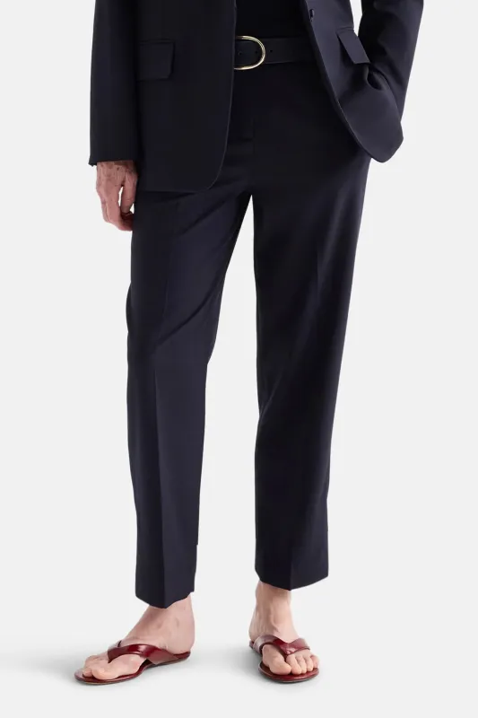 Roberts Pant In Italian Wool Midnight made by Blue & Cream