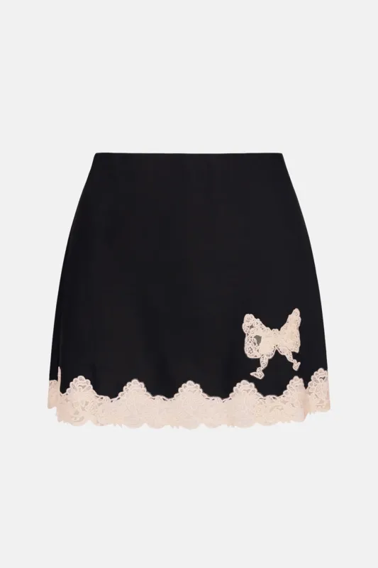Sabrine Skirt Black made by LoveShackFancy