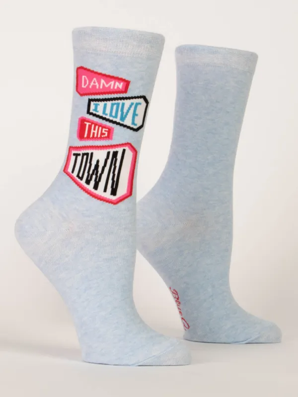 Damn I Love This Town W-Crew Socks sold by Blue Q