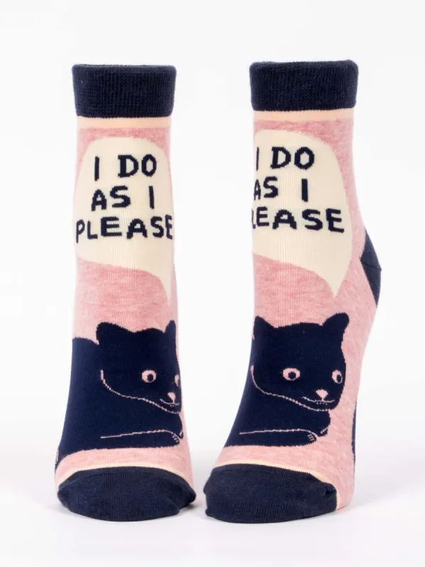 I Do As I Please W-Ankle Socks sold by Blue Q