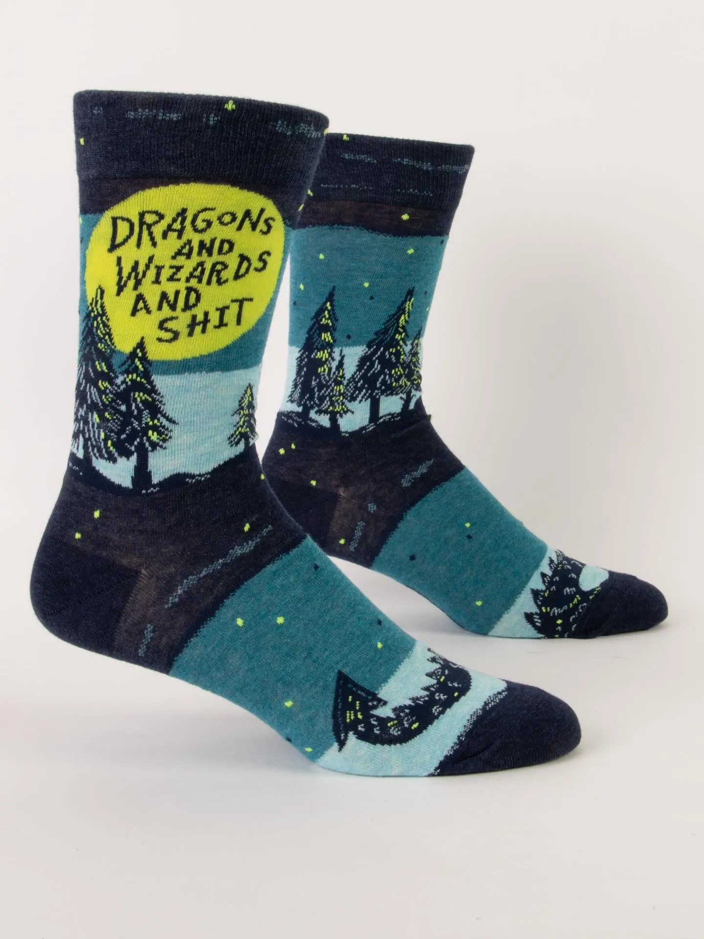 Dragons And Wizards And Shit M-Crew Socks sold by Blue Q