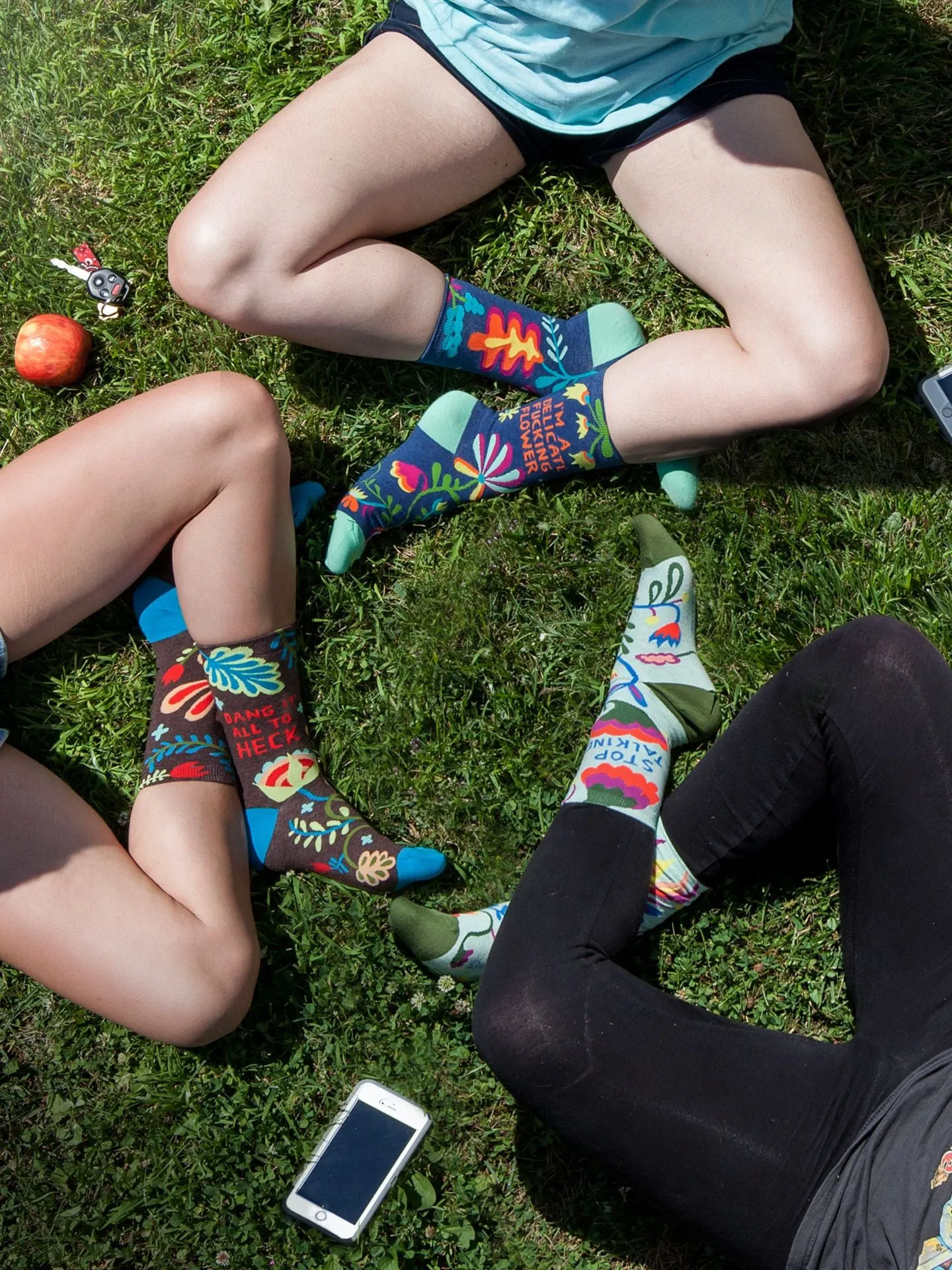 I'm A Delicate Fucking Flower W-Crew Socks sold by Blue Q product image thumbnail 3
