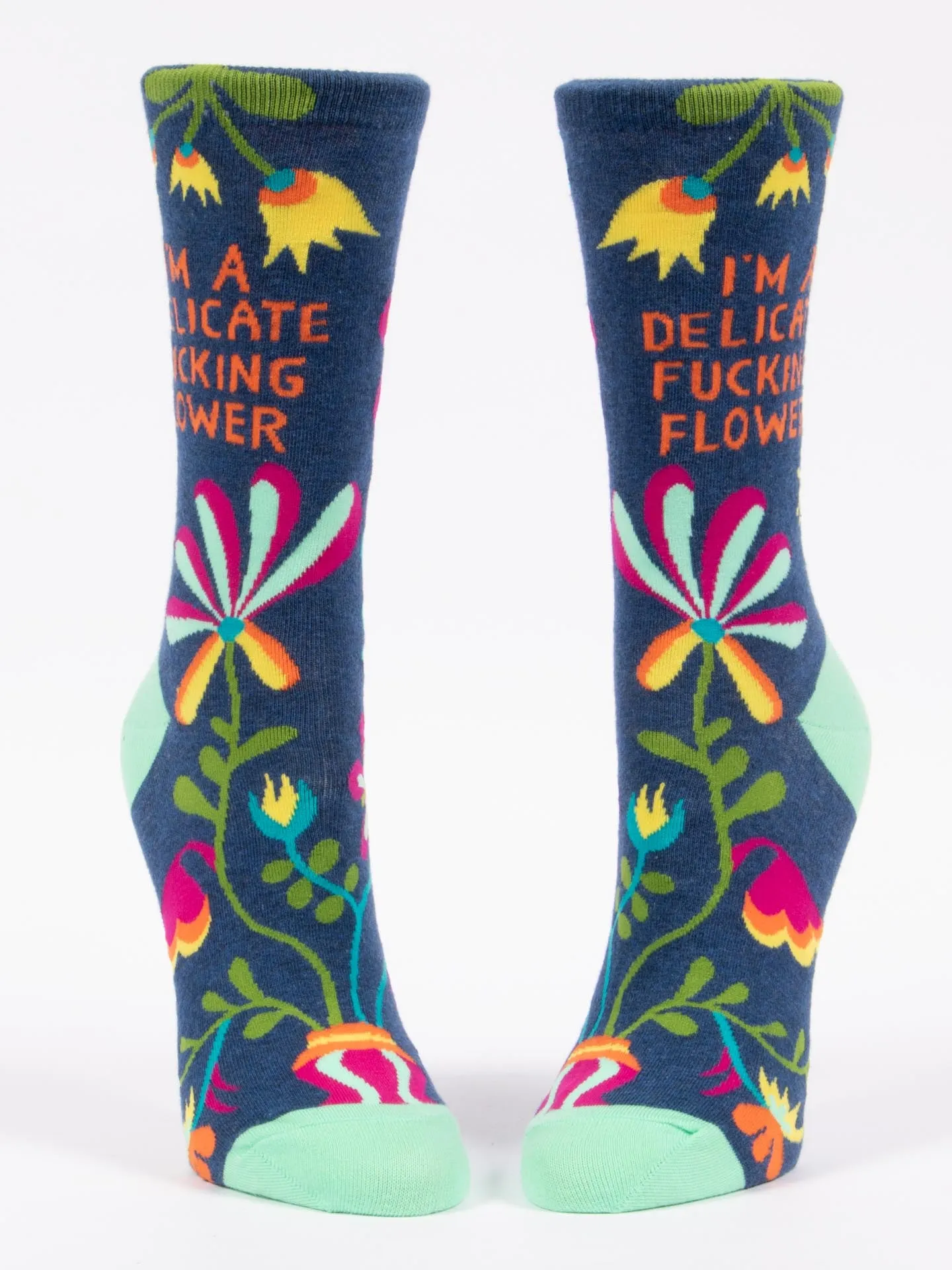 I'm A Delicate Fucking Flower W-Crew Socks sold by Blue Q product image thumbnail 2