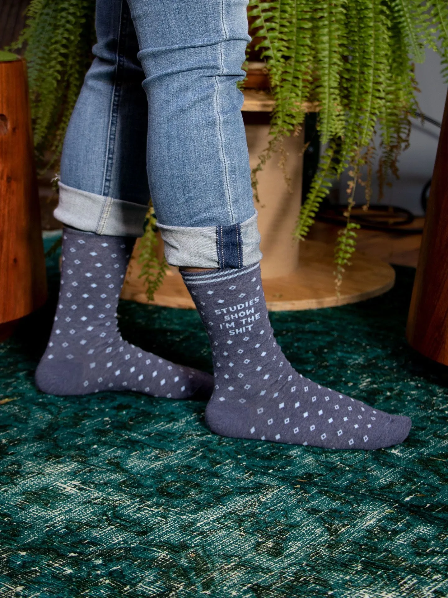 Studies Show I'm The Shit W-Crew Socks sold by Blue Q product image thumbnail 3