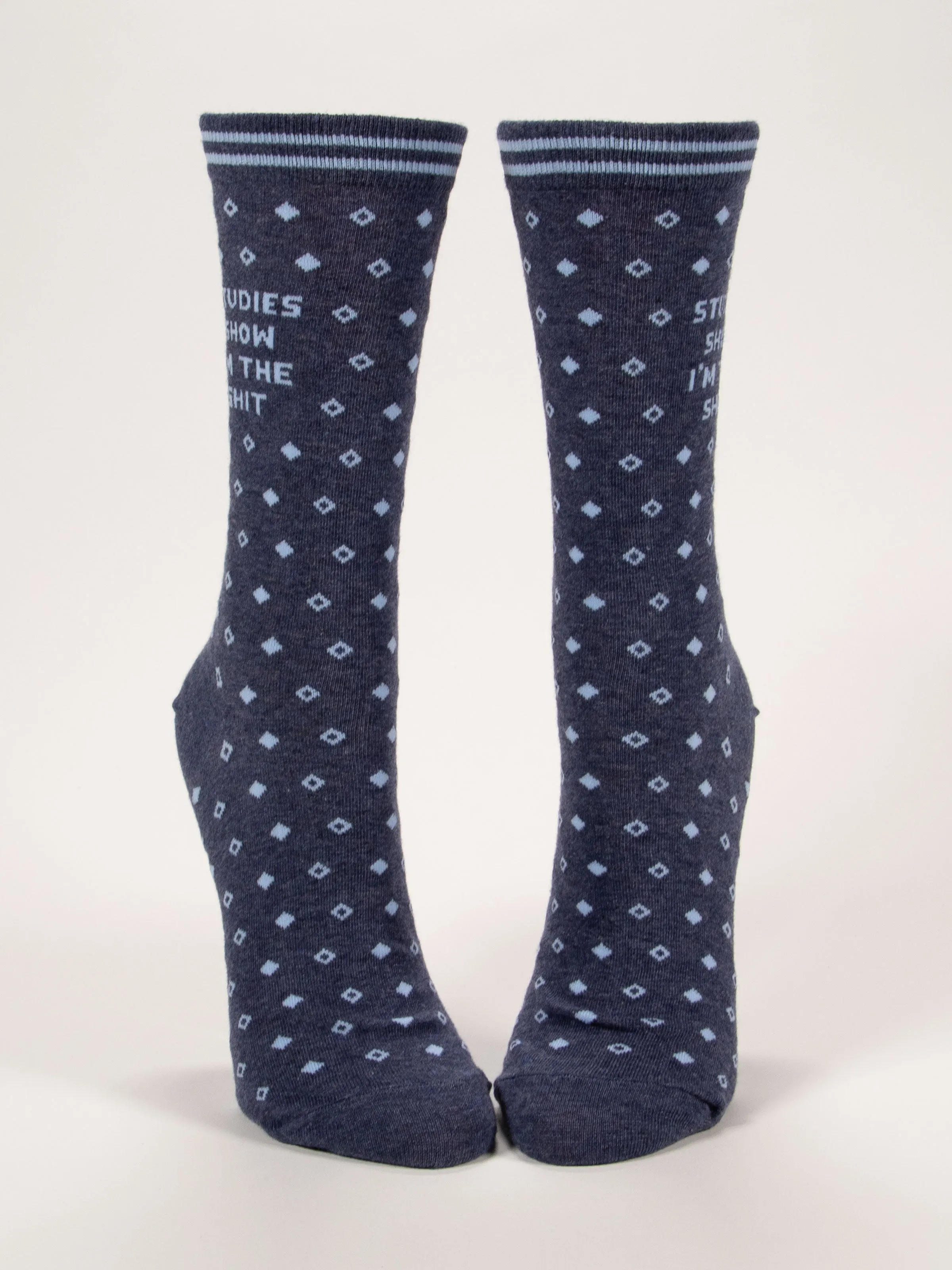 Studies Show I'm The Shit W-Crew Socks sold by Blue Q product image thumbnail 2