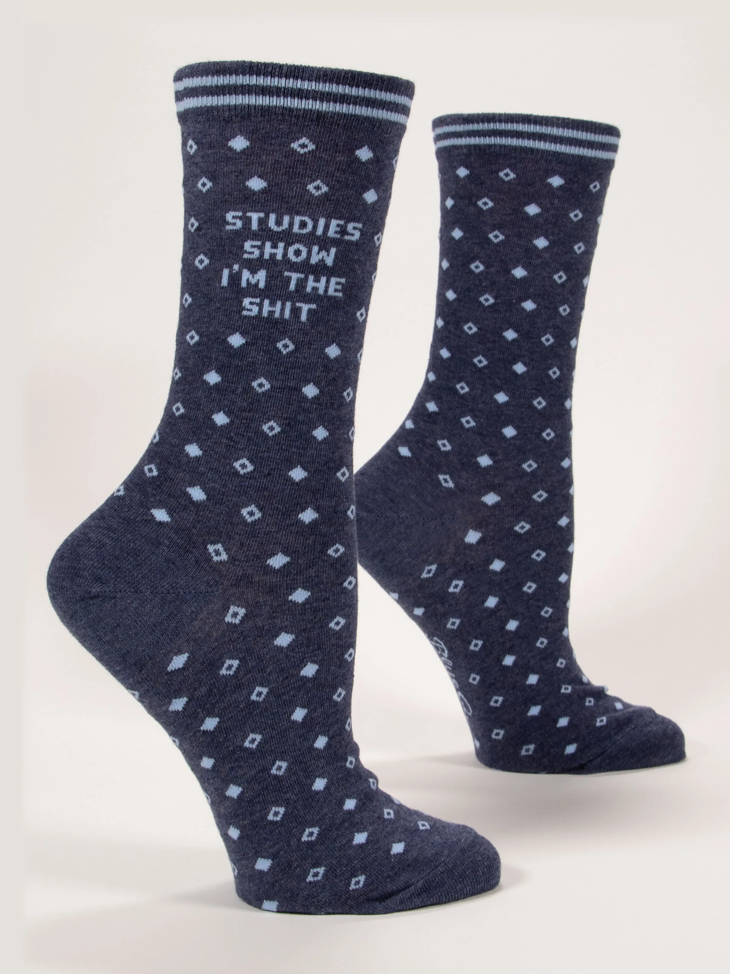 Studies Show I'm The Shit W-Crew Socks sold by Blue Q
