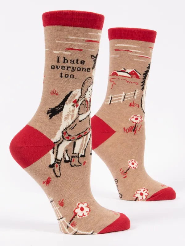 I Hate Everyone Too W-Crew Socks sold by Blue Q