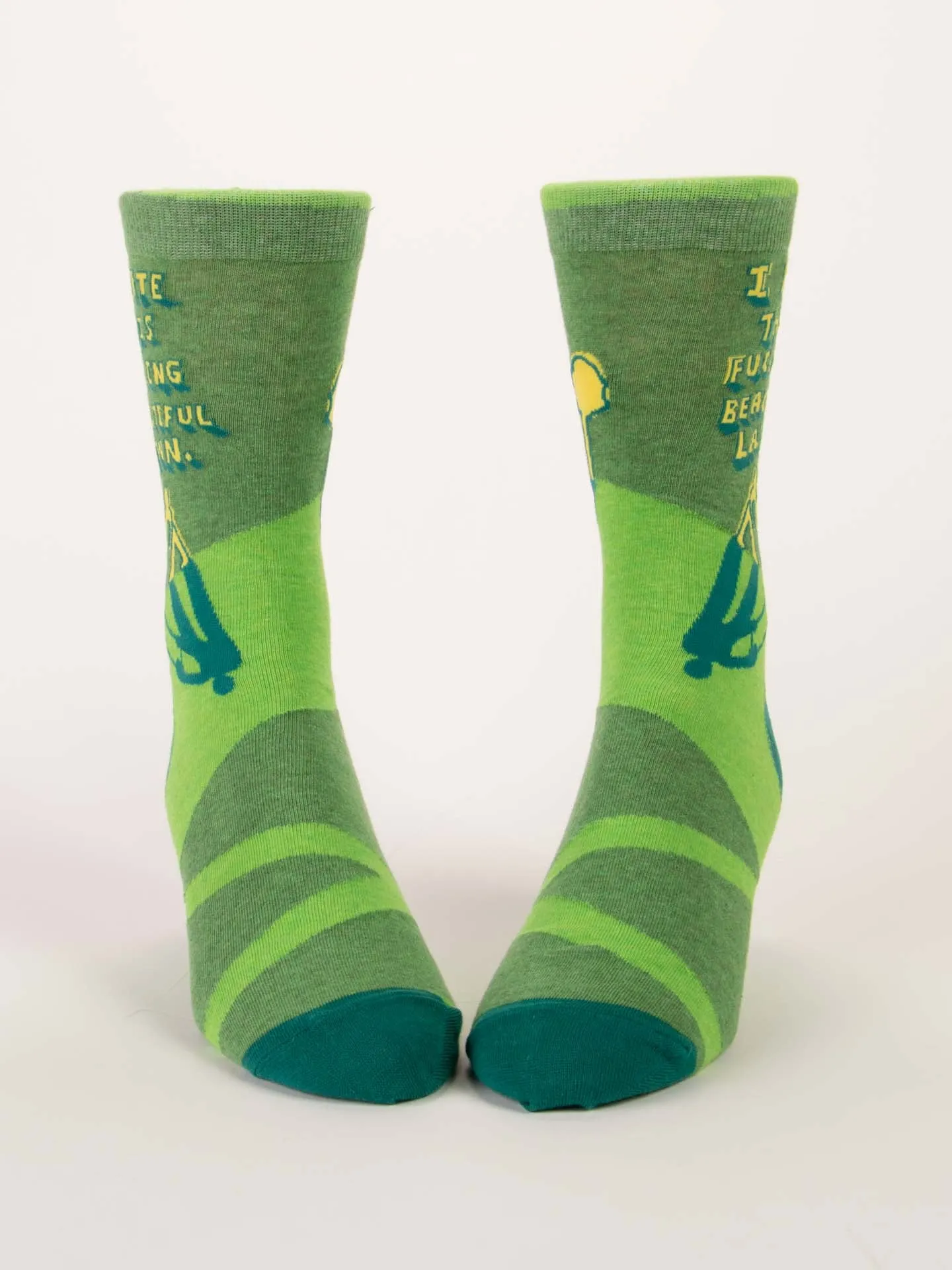 I Hate This Fucking Beautiful Lawn M-Crew Socks sold by Blue Q product image thumbnail 2