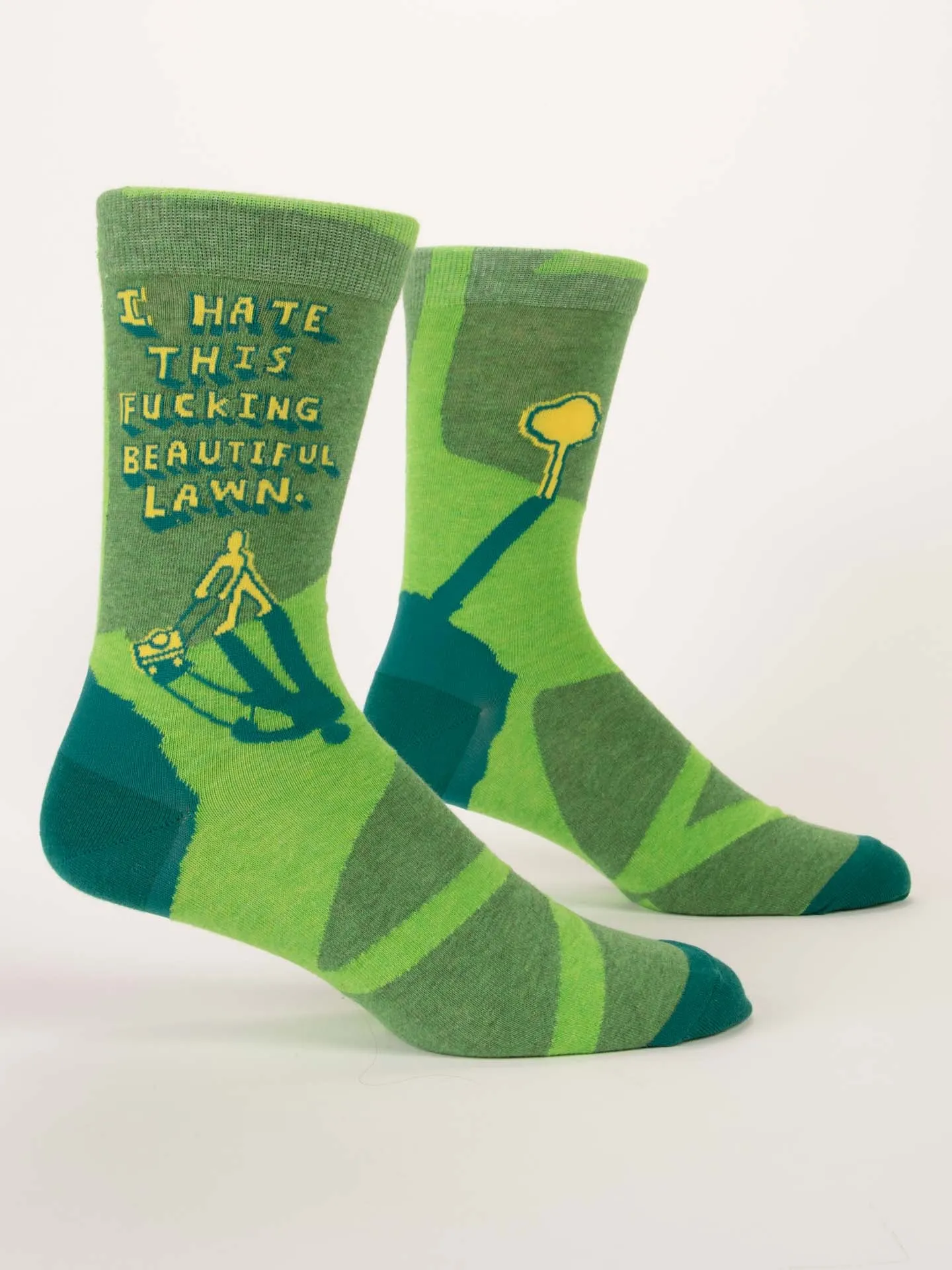 I Hate This Fucking Beautiful Lawn M-Crew Socks sold by Blue Q