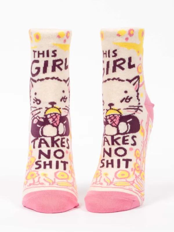 This Girl Takes No Shit W-Ankle Socks sold by Blue Q