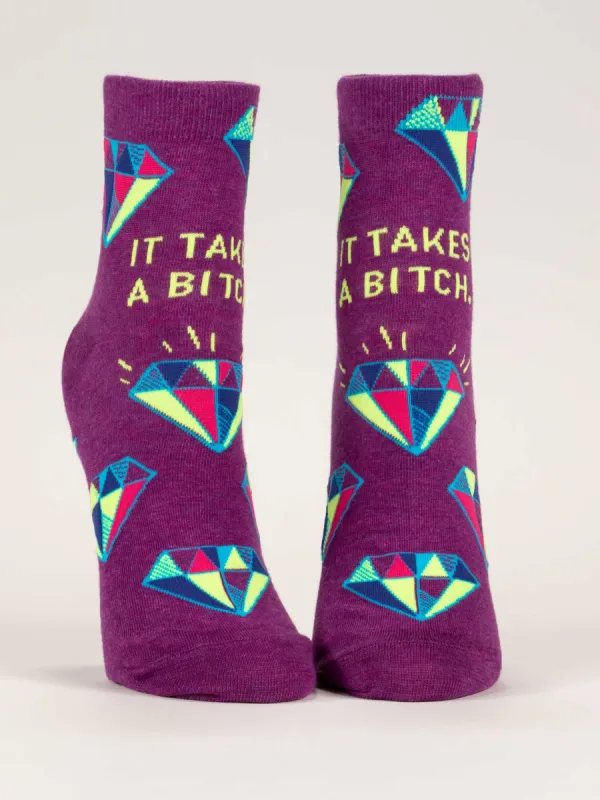It Takes A Bitch W-Ankle Socks sold by Blue Q