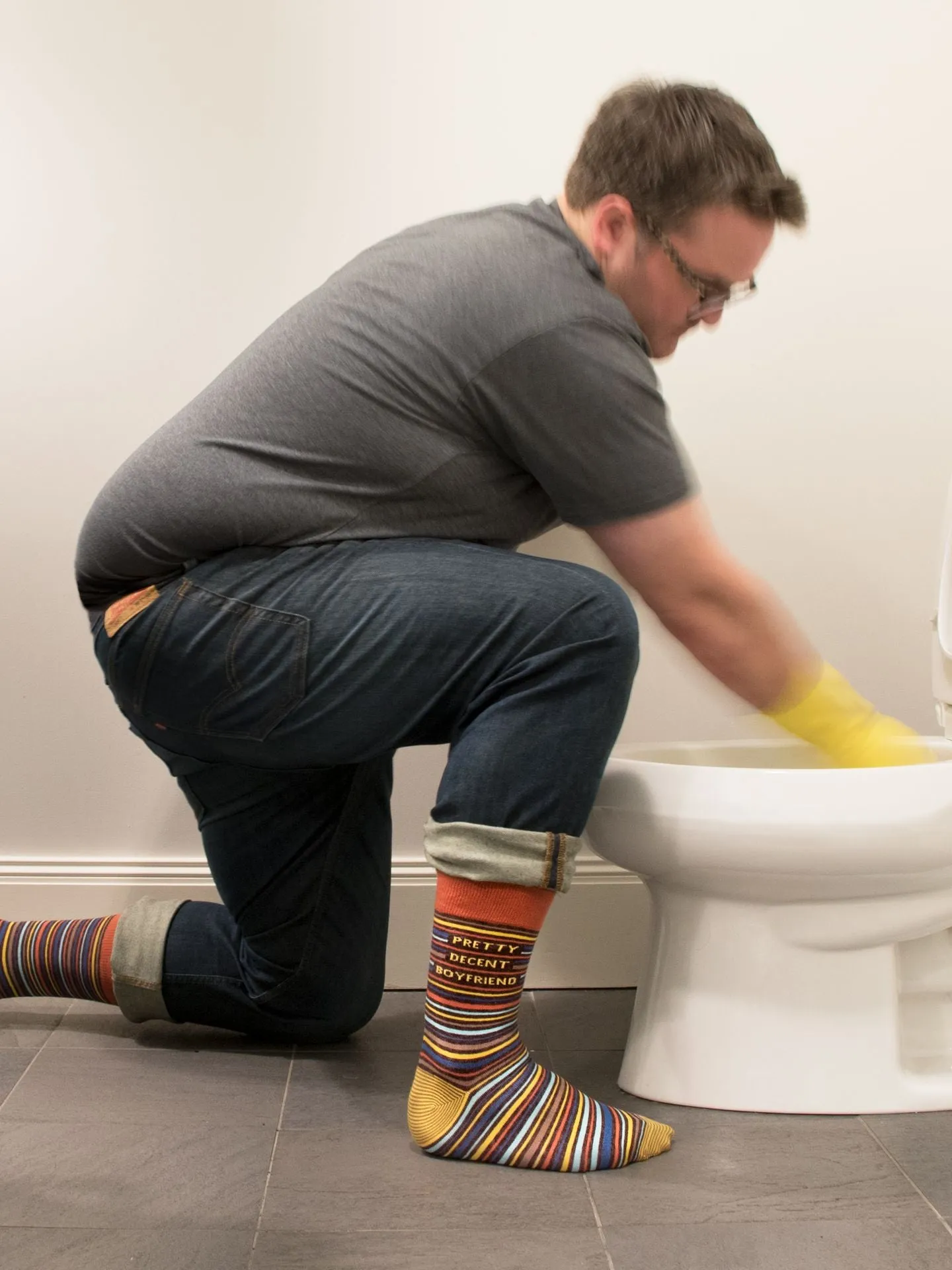 Pretty Decent Boyfriend M-Crew Socks sold by Blue Q product image thumbnail 3