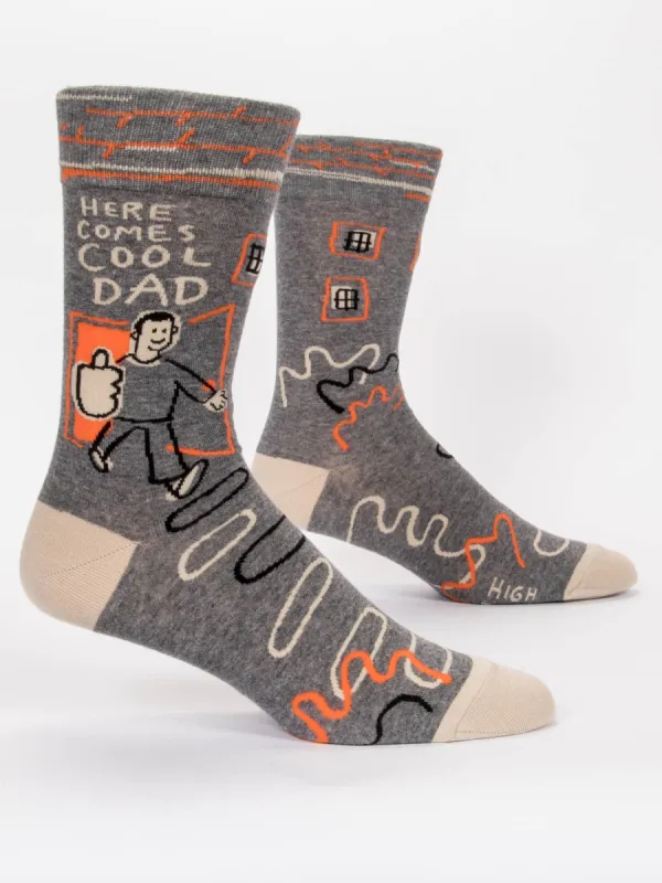 Here Comes Cool Dad M-Crew Socks sold by Blue Q