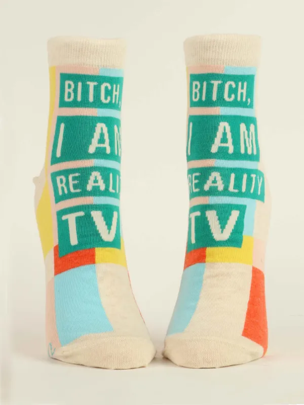 Bitch, I am Reality TV W-Ankle Socks sold by Blue Q