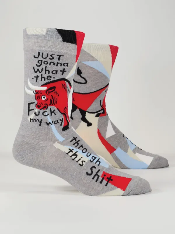 Just Gonna What The Fuck My Way Through This Shit M-Crew Socks sold by Blue Q