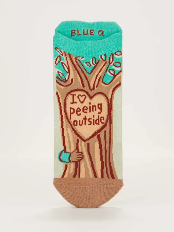 I Heart Peeing Outside Sneaker Socks sold by Blue Q