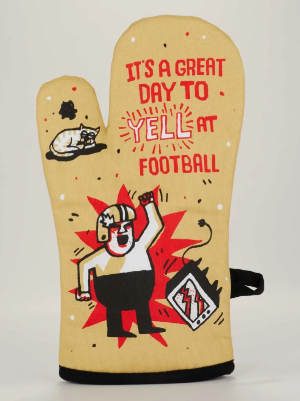 It's A Great Day To Yell At Football Oven Mitt sold by Blue Q