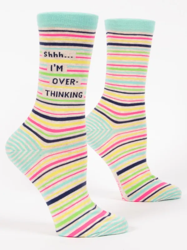 Shhh I'm Overthinking W-Crew Socks sold by Blue Q