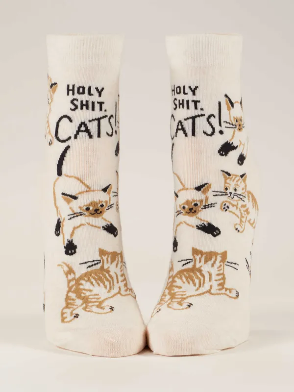 Holy Shit. Cats! W-Ankle Socks sold by Blue Q