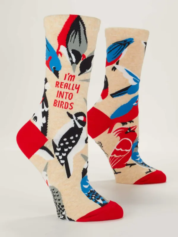 I'm Really Into Birds W-Crew Socks made by Blue Q