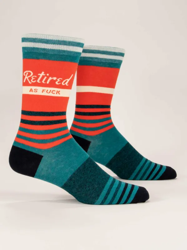Retired As Fuck M-Crew Socks sold by Blue Q