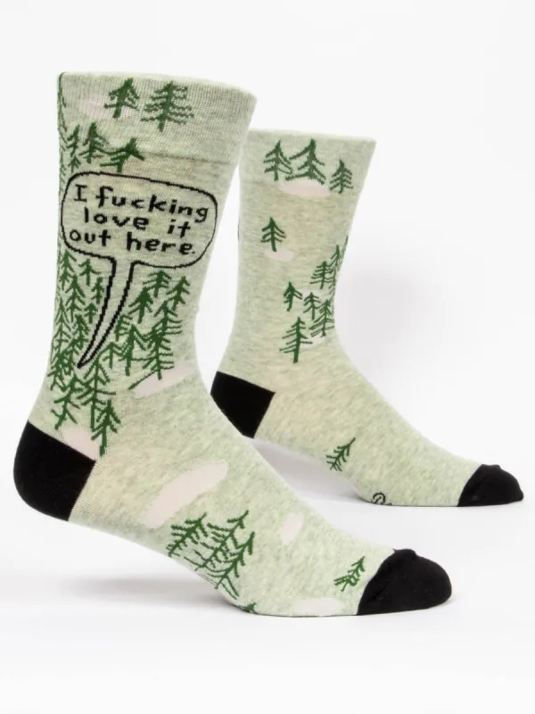 I Fucking Love It Out Here M-Crew Socks sold by Blue Q