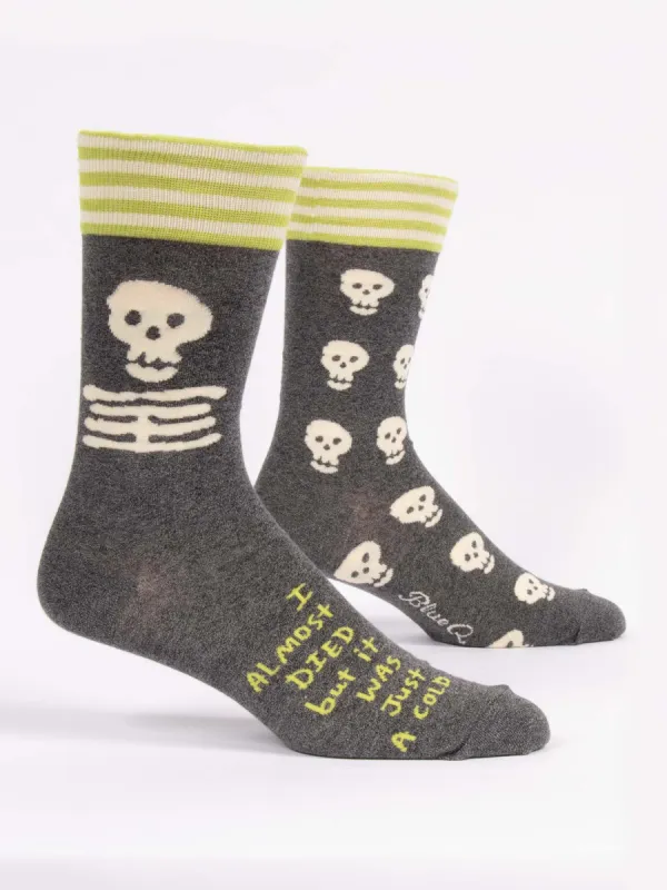 I Almost Died But It Was Just A Cold M-Crew Socks sold by Blue Q