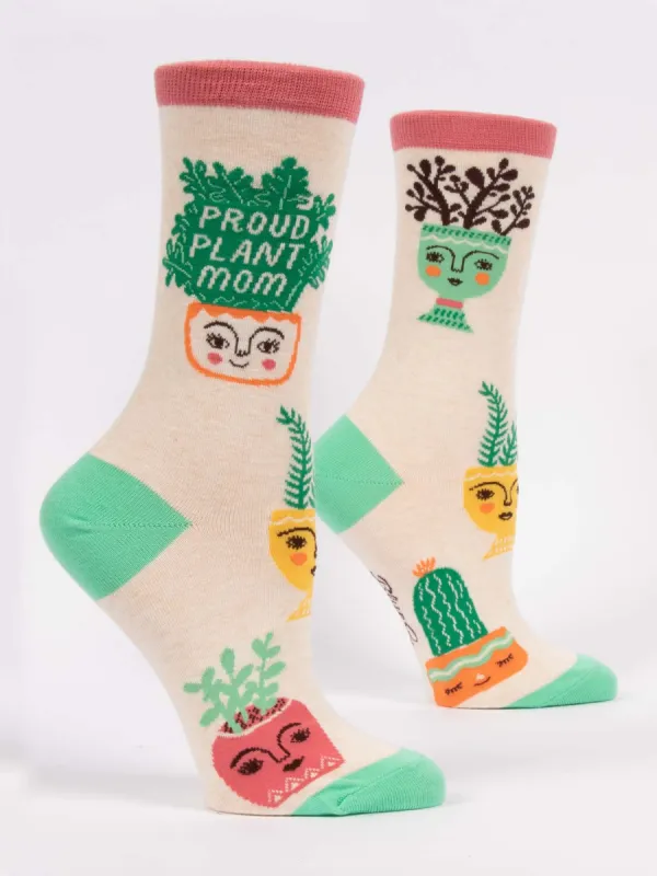 Proud Plant Mom W-Crew Socks sold by Blue Q
