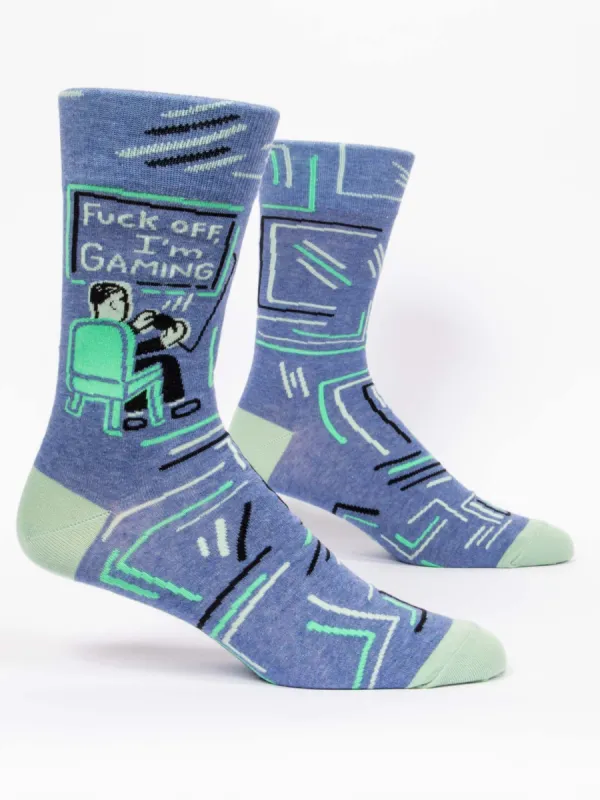 Fuck Off, I'm Gaming M-Crew Socks sold by Blue Q