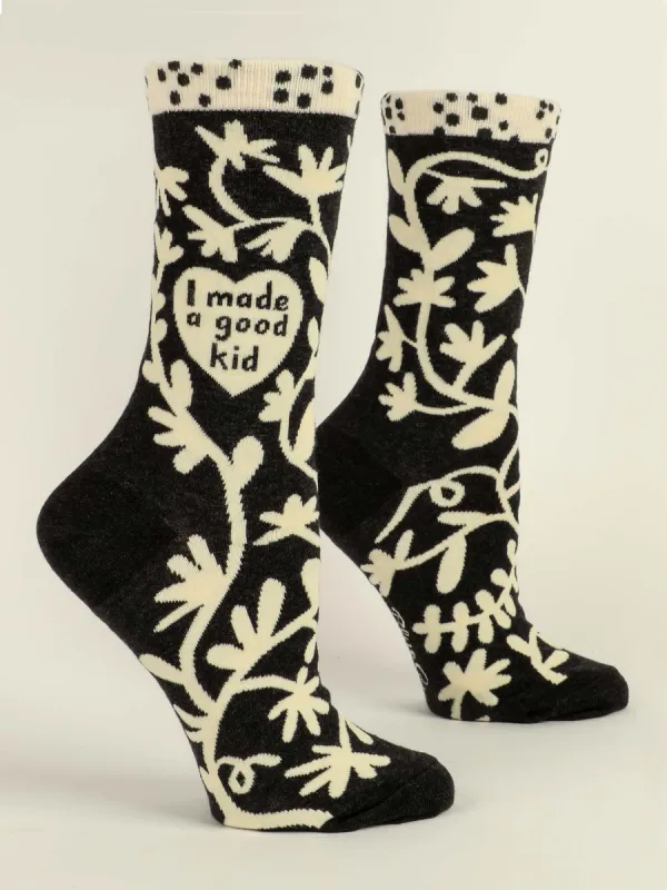 I Made A Good Kid W-Crew Socks sold by Blue Q