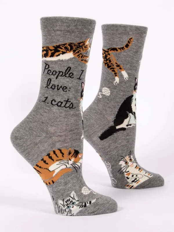People I Love: Cats W-Crew Socks sold by Blue Q