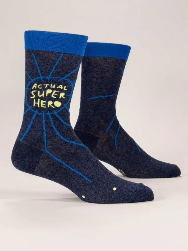 Actual Superhero M-Crew Socks sold by Blue Q