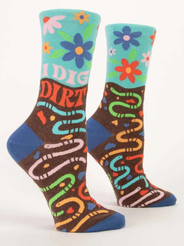 I Dig Dirt W-Crew Socks sold by Blue Q