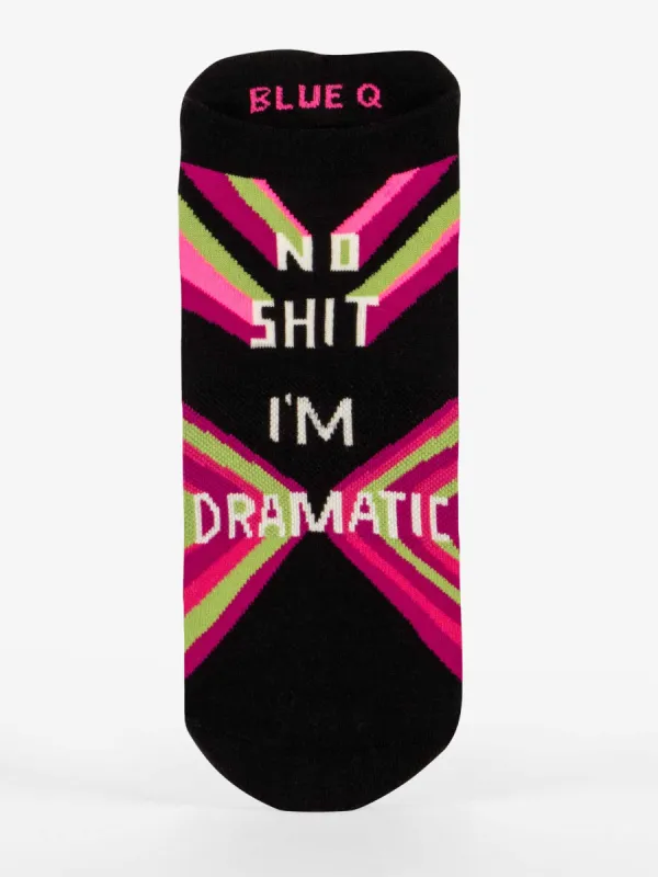 No Shit I'm Dramatic Sneaker Socks sold by Blue Q