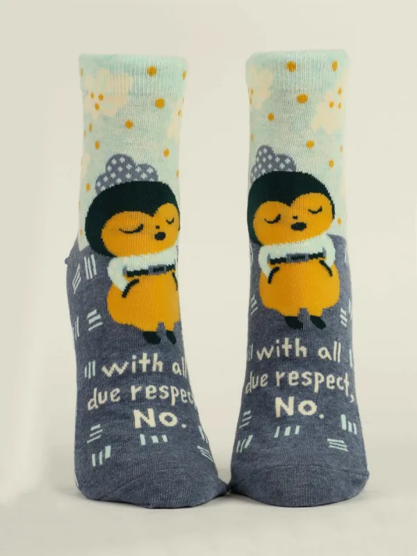 With All Due Respect, No. W-Ankle Socks sold by Blue Q